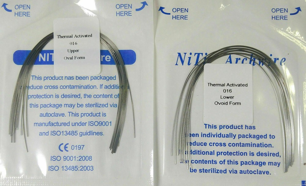 Dental Orthodontic Thermal Activated Niti Arch Wire Ovoid Form Round Rectangular