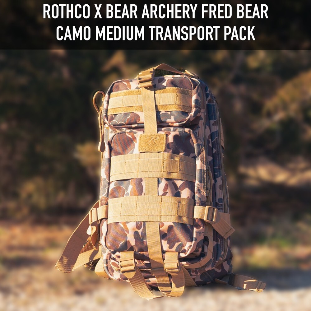 Rothco X Bear Archery Fred Bear Camo Medium Transport Pack - Hunting Backpack