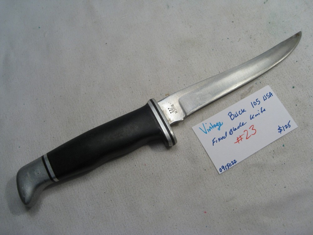 Vintage BUCK 105 USA Fixed Blade Knife.  #23