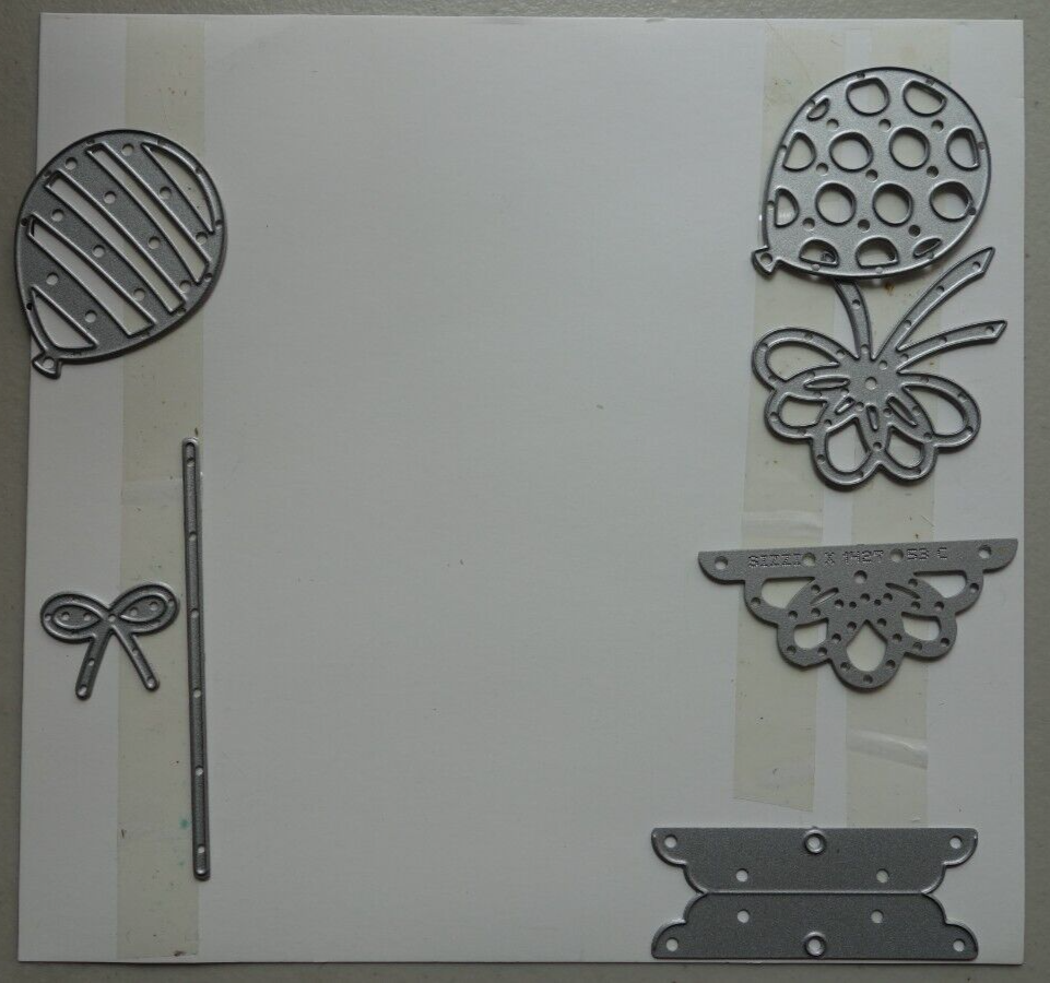 Stampin Up Balloon Pop Up Thinlits Framelits Dies Bow Birthday Card Making 14275