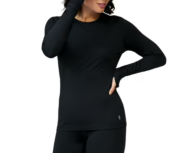 Free Country Women's 2 Pack Base Layer Top Size L Black