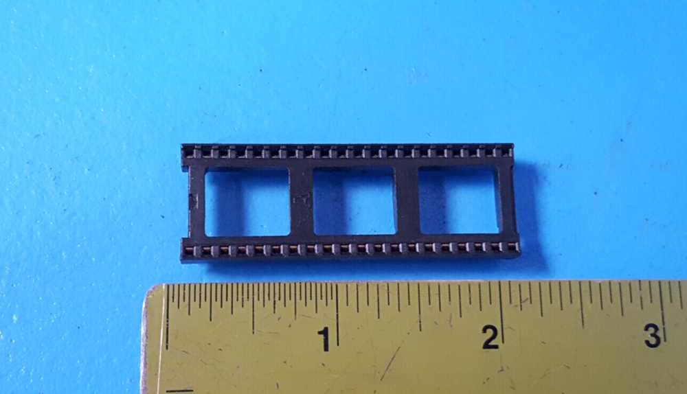 IC SOCKET, 40 PIN DIP SOCKET,M83734/10-013, AUGAT, 2 ROWS, GOLD PIN,