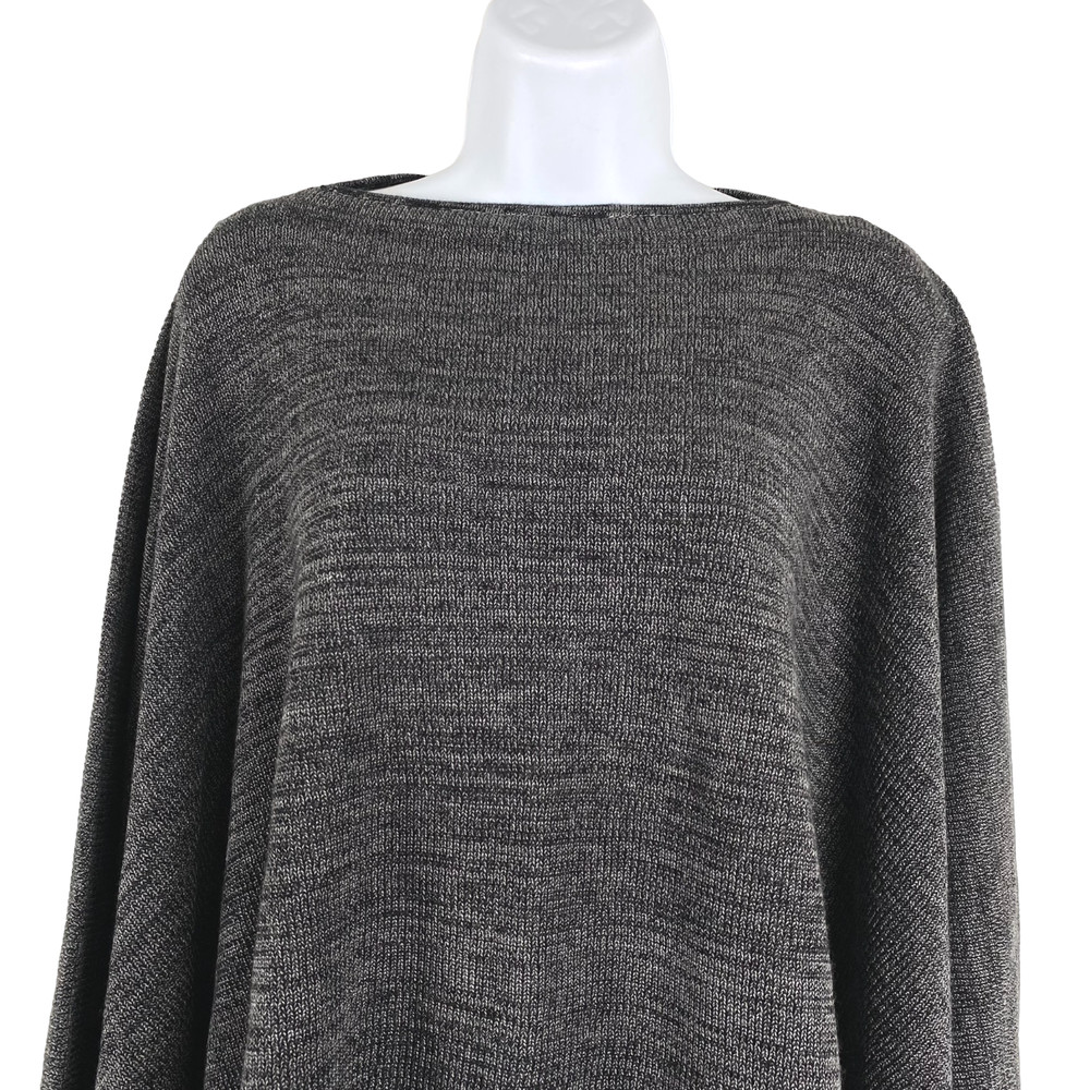 Lululemon Divinity Scarf Poncho Black Heathered Core Medium Grey One Size FS-974