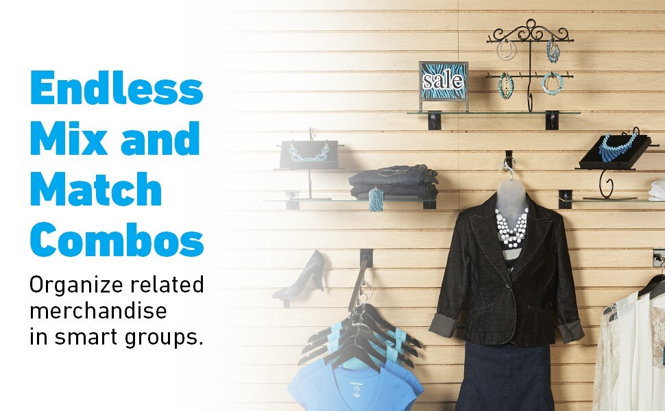 2 Slatwall Easy Panels 4' x 2' Horizontal Maple Fiberboard Panel