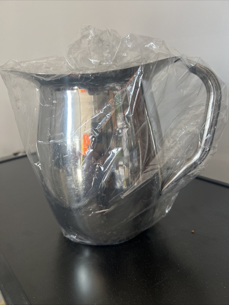 96 oz. Stainless Steel Bell Pitcher with Ice Guard