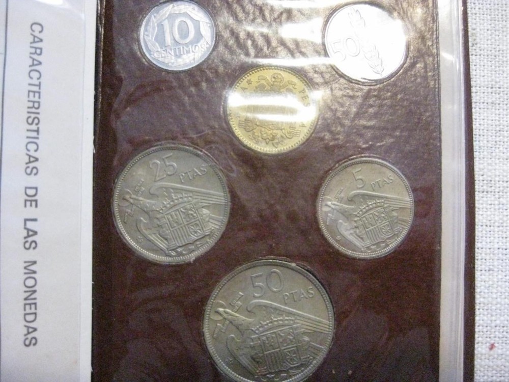 Spain 1972 proof like Pruebas 6 pc mint set original cover