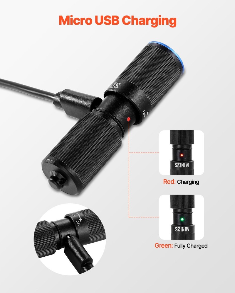 Keychain Flashlight Rechargeable Mini LED Flashlight 200 High Lumens Pocke