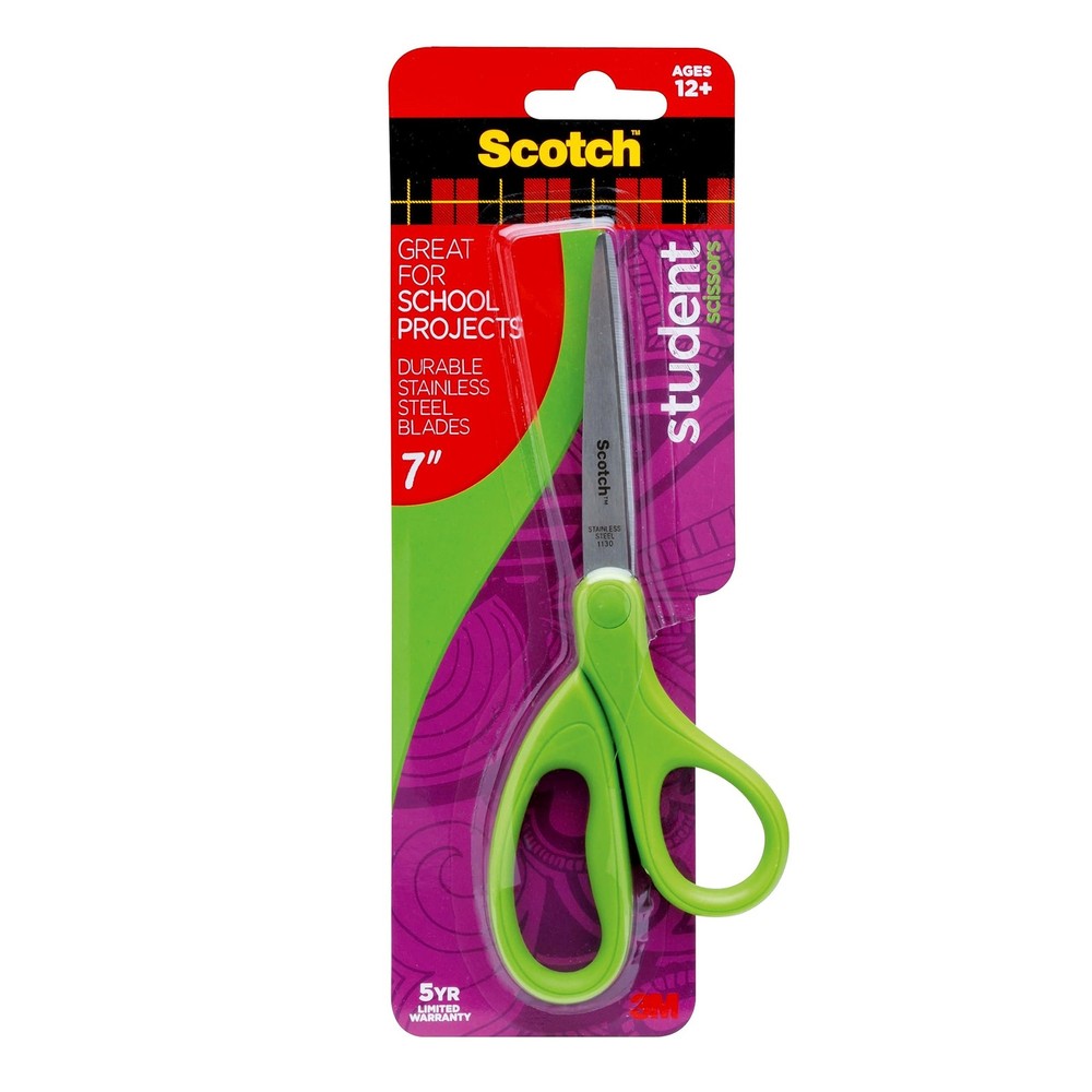 7 Inch Colorful Student Scissors for School Projects Left Right Handed Use
