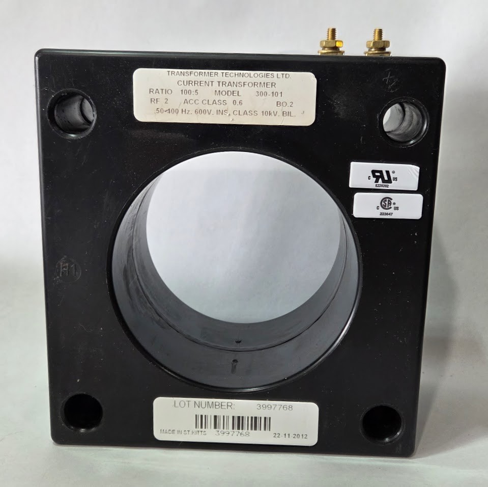 Transformer Technologies 300-101 Current Transformer 100:5 A 600V (r6)