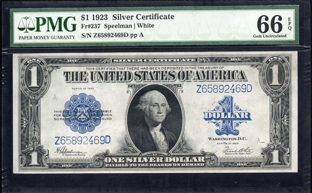 FR 237 1923 $1 Silver Certificate