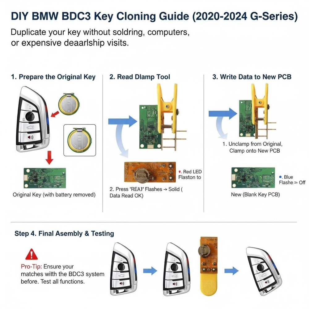 Handheld Key Data Reader & Writer Tool Compatible with BMW BDC3 Systems