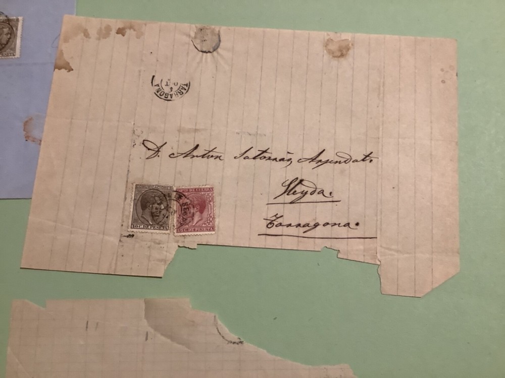 Spain 1870?s part  postal cover  2 items Ref A1779