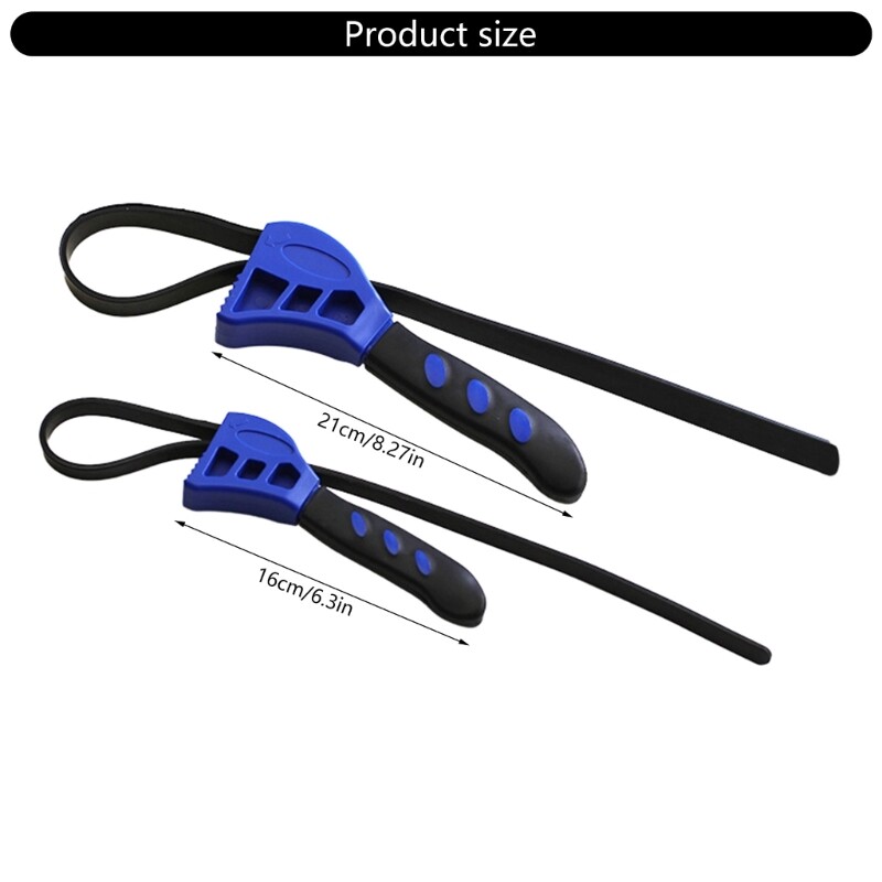 2Pcs Strap Wrench Set Rubber Strap Wrench Strap Wrench Multifunction