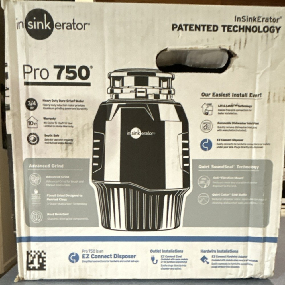 InSinkErator Pro 750 3/4 HP Garbage Disposal, Three Stage, SoundSeal, MultiGrind