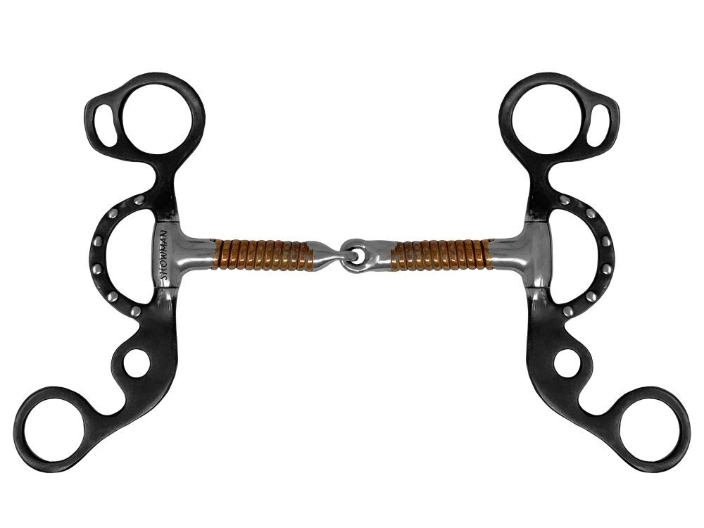 Showman Western Short Shank Copper Wire Wrapped Bit