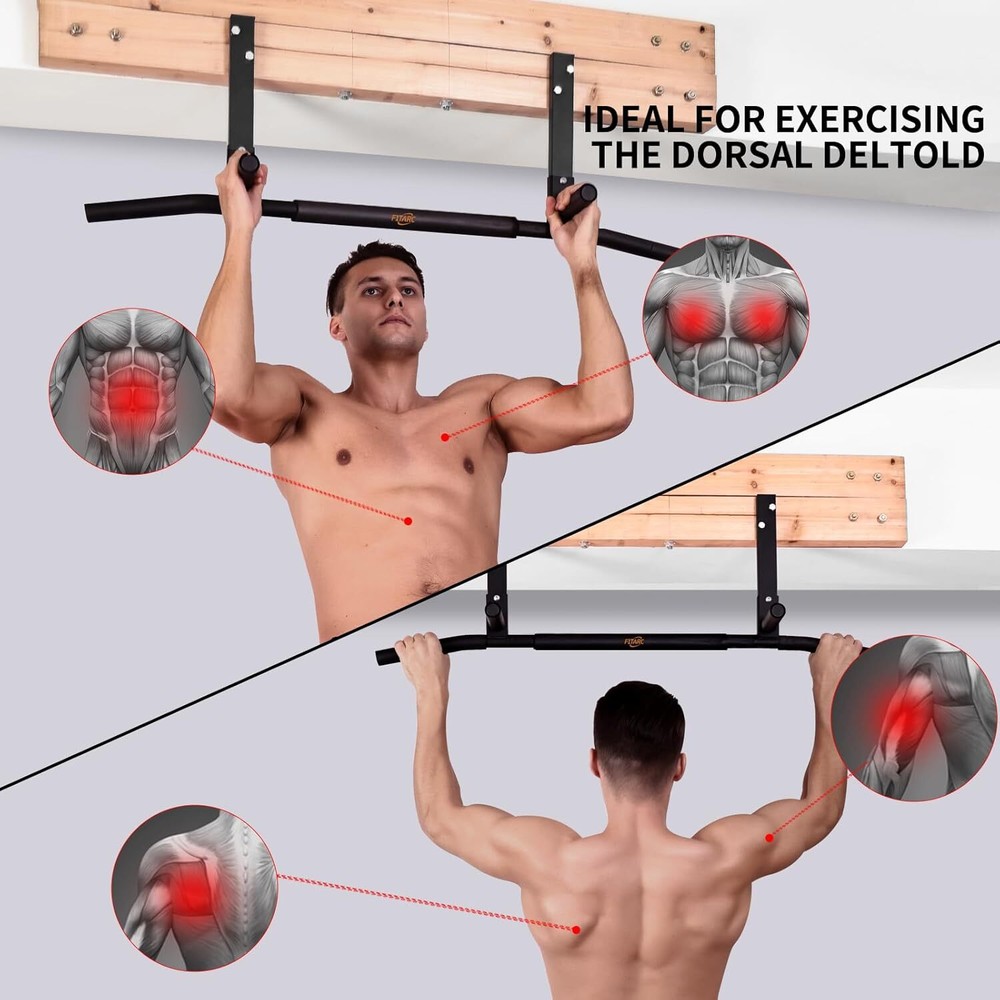 Joist Mount Pull Up Bar, Chin Up Bar Ceiling Mount, Heavy Duty, Workout