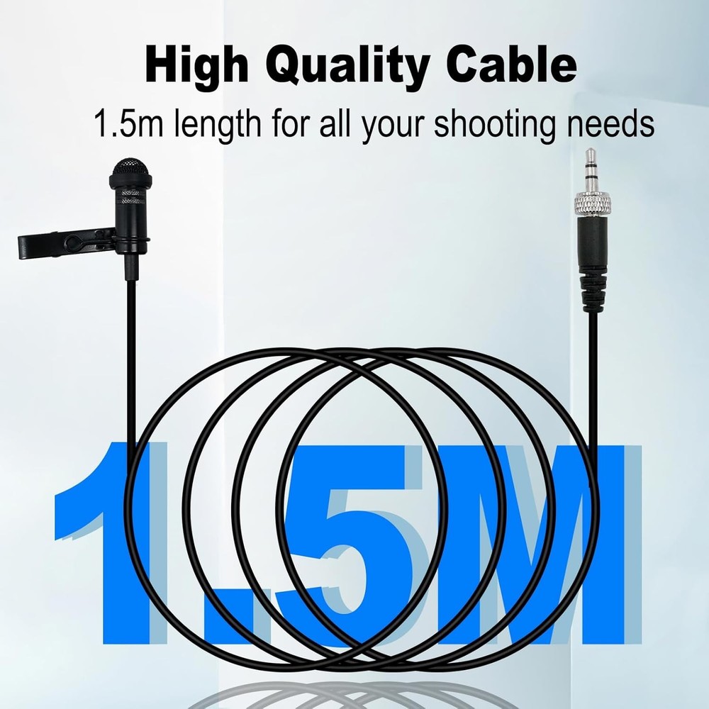 Lavalier Microphone for Sennheiser Wireless System Bodypack Transmitter, Omnidir