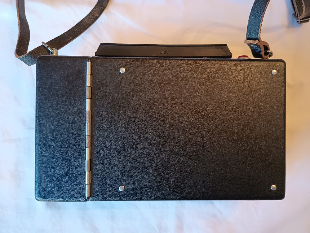 Vintage Camera Polaroid Automatic 100 Land Camera w/ Flash & Cold Clip, untested