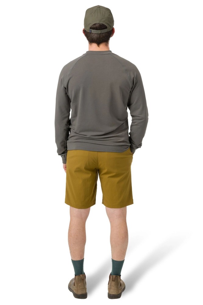 Flylow Donner Crew Men's Shirt, Shadow Heather, Medium
