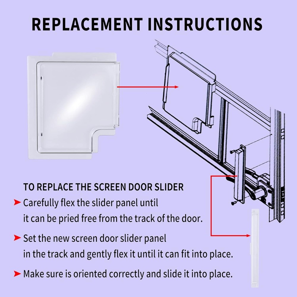 4701-00 RV Screen Door Slide Panel Replacement Clear Plexiglass, 4700-00...