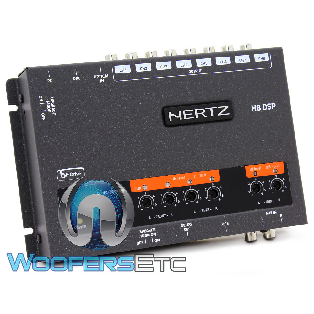 HERTZ H8 DSP DRC DIGITAL INTERFACE SOUND PROCESSOR 8 PRE OUT 31 BAND EQUALIZER