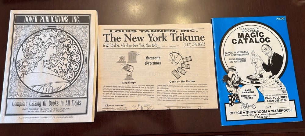 Vintage Magic Catalogs 1980s
