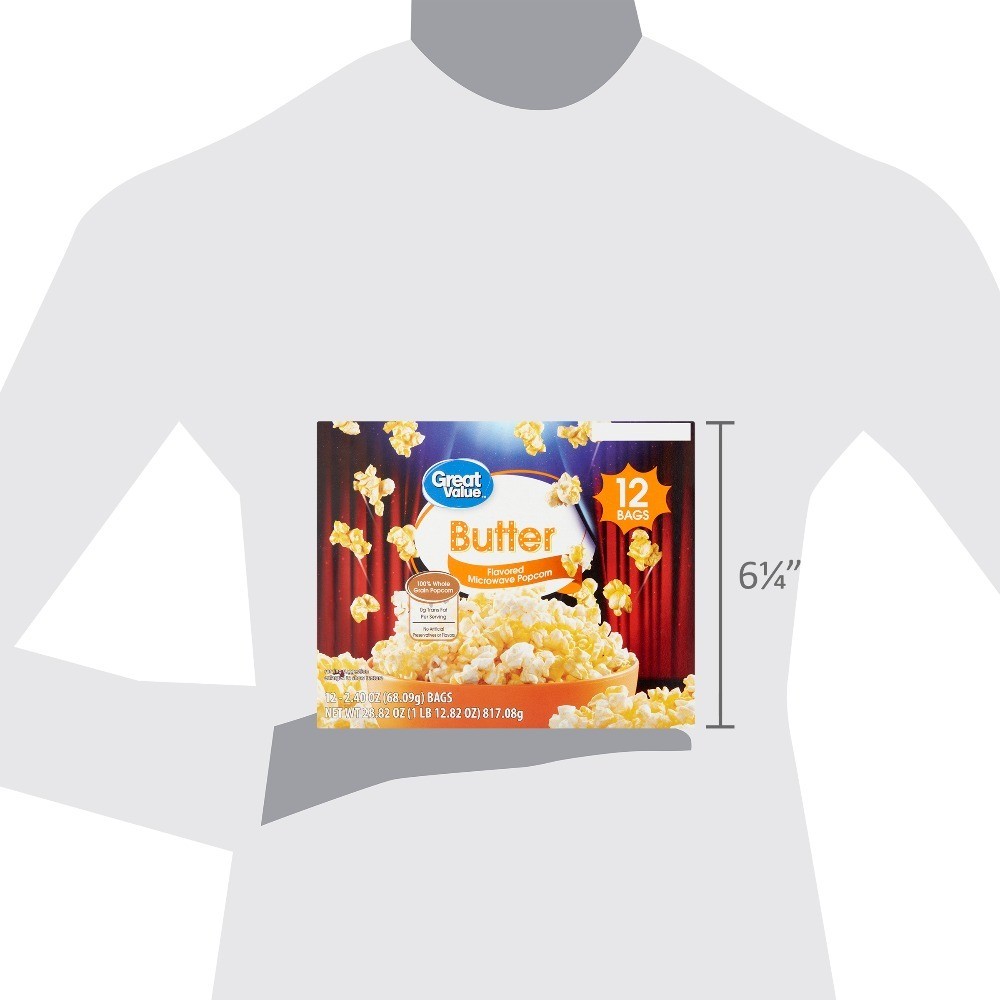 Classic Butter Flavored Microwave Popcorn, 2.4 oz, 12 Count