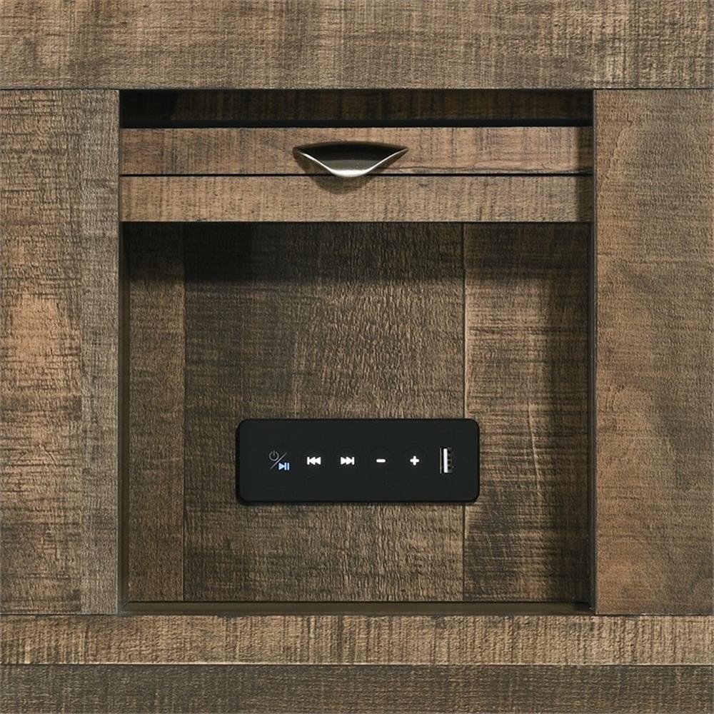 Picket House Beckett Queen Bookcase Panel 4PC Bedroom Set with Bluetooth