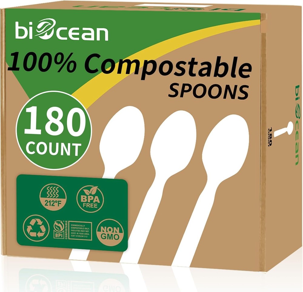 postable Spoons Disposable Spoons Utensils Set Heavy Duty Spoons