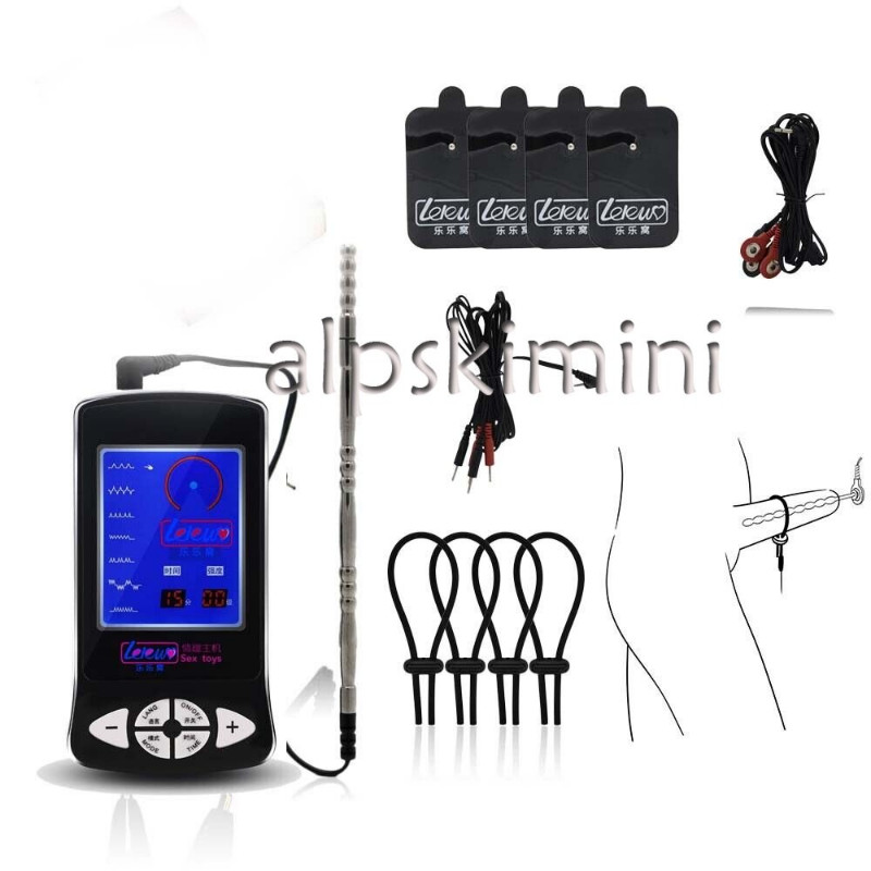 Shock E-Stim Host Pulse Torpedo Electro Pads Rings Plug Therapy Device Full Set-