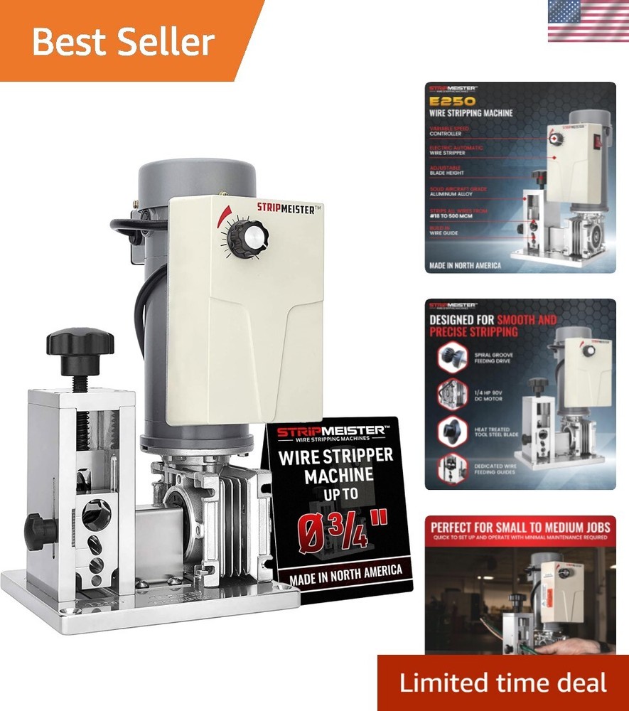 StripMeister E250 - Advanced Electric Cable Stripping Machine, Variable Speed