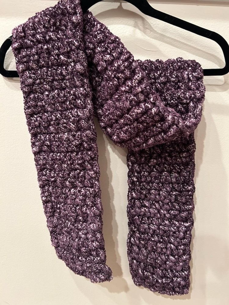 Handmade Crochet Grape Colored Scarf