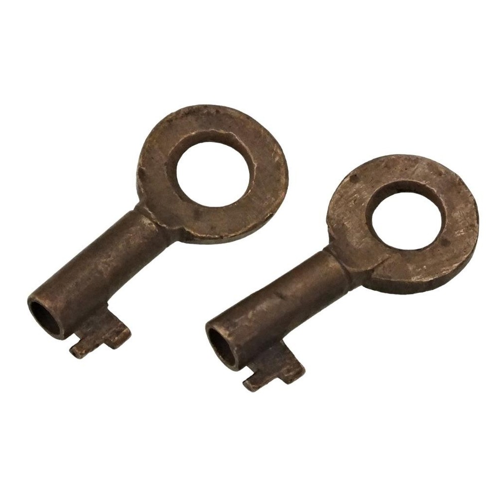 W. BOHANNAN SMALL TINY Brass Keys x 2 - Under 1" - Brooklyn, NY - ref.k67