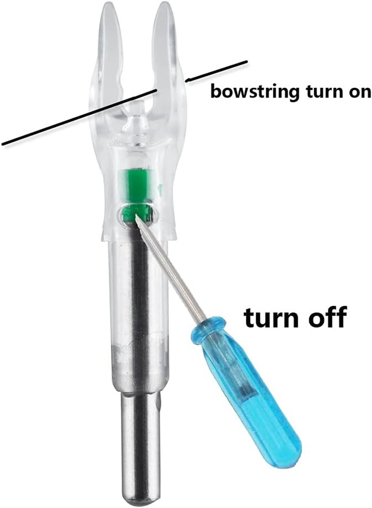 Universal LED Arrow Nocks with Bowstring Screwdriver - 6 Pack