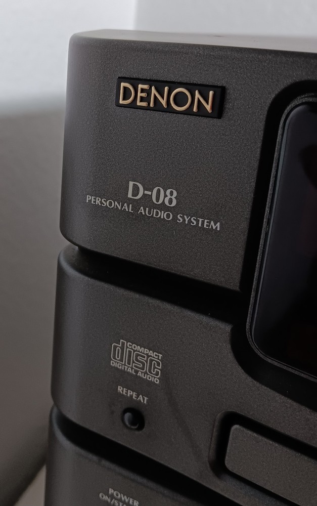 DENON D-08 Personal Component System Receiver CD Dual Cassette Player Working