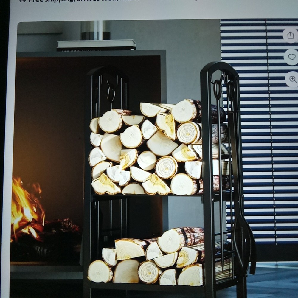 Fireplace Log Rack With 4 Piece Tool Set Included. Last Chance.