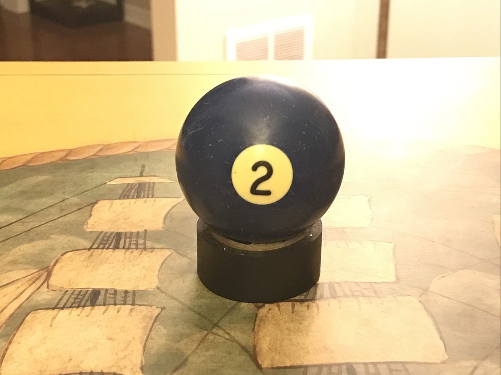 Vintage 2 1/4" Billiard #2 Two Solid Blue Standard Pool Ball