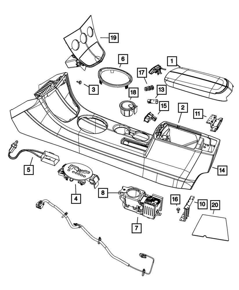 Genuine Mopar Console Shifter Bezel XS20ESGAE