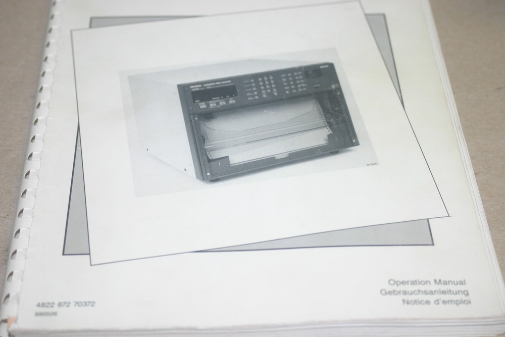 Philips PM8238 Multipoint Data Recorder Operation Manual