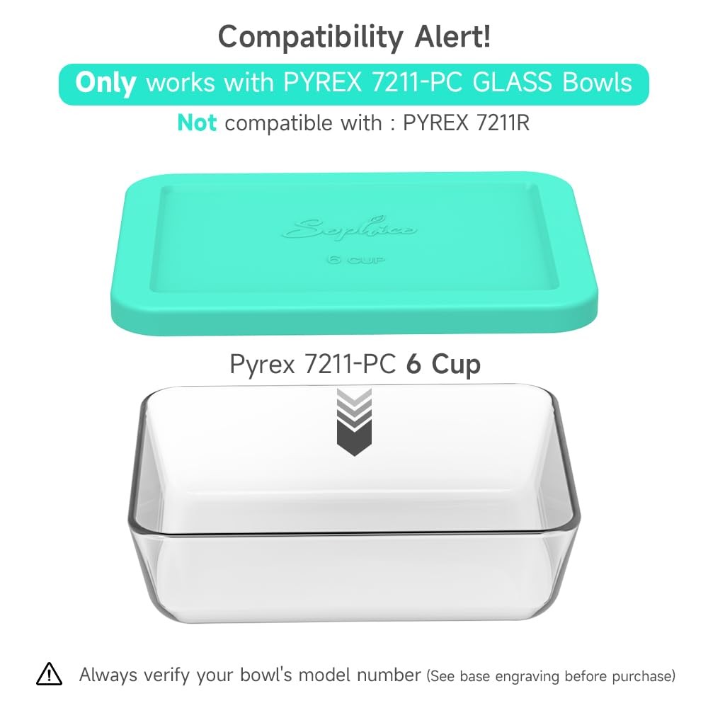 Sophico 6 Cup Rectangle Silicone Storage Cover Lids Replacement for Mint
