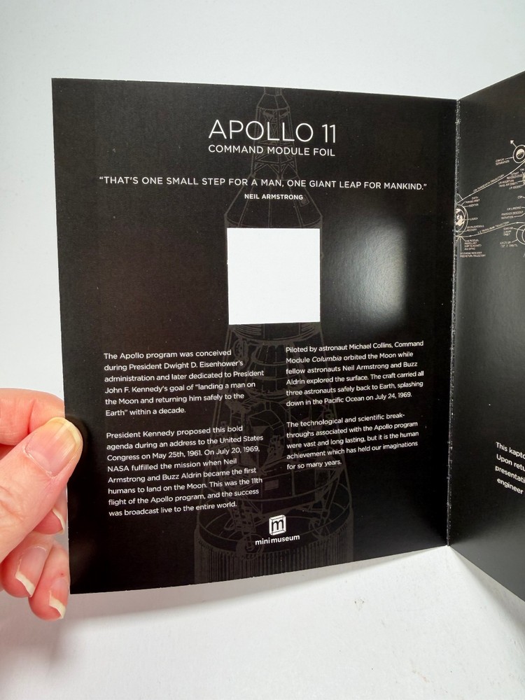 Apollo 11 Command Module Foil - Mission-Flown Material