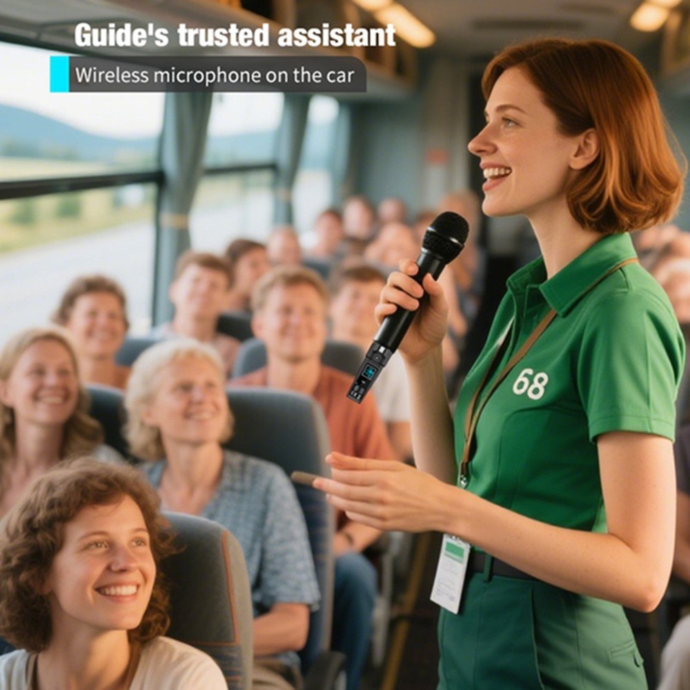 UHF Microphone Converter System XLR Transmitter and Microphone Receiver9246