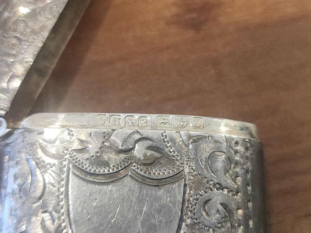 Antique Sterling Silver Vesta Case Birmingham 1900 - 1920!