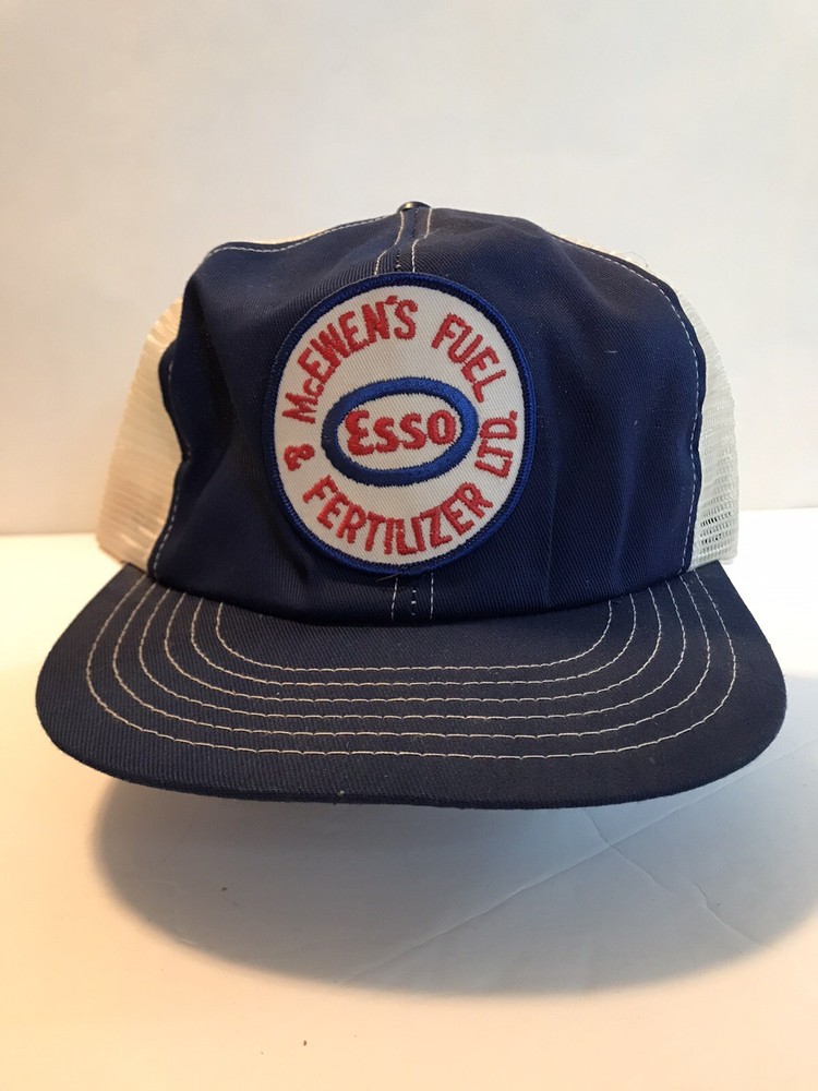 Vintage Esso Truckers Cap Hat Mesh Back SnapBack