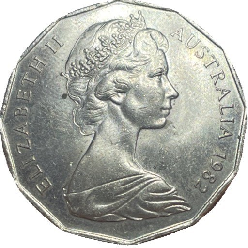 1982 Australia 50 cents, XII Commonwealth Games