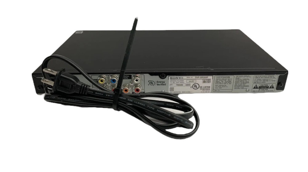 Sony CD/DVD Player DVP-SR200P Progressive Scan Black - No Remote Tested Works