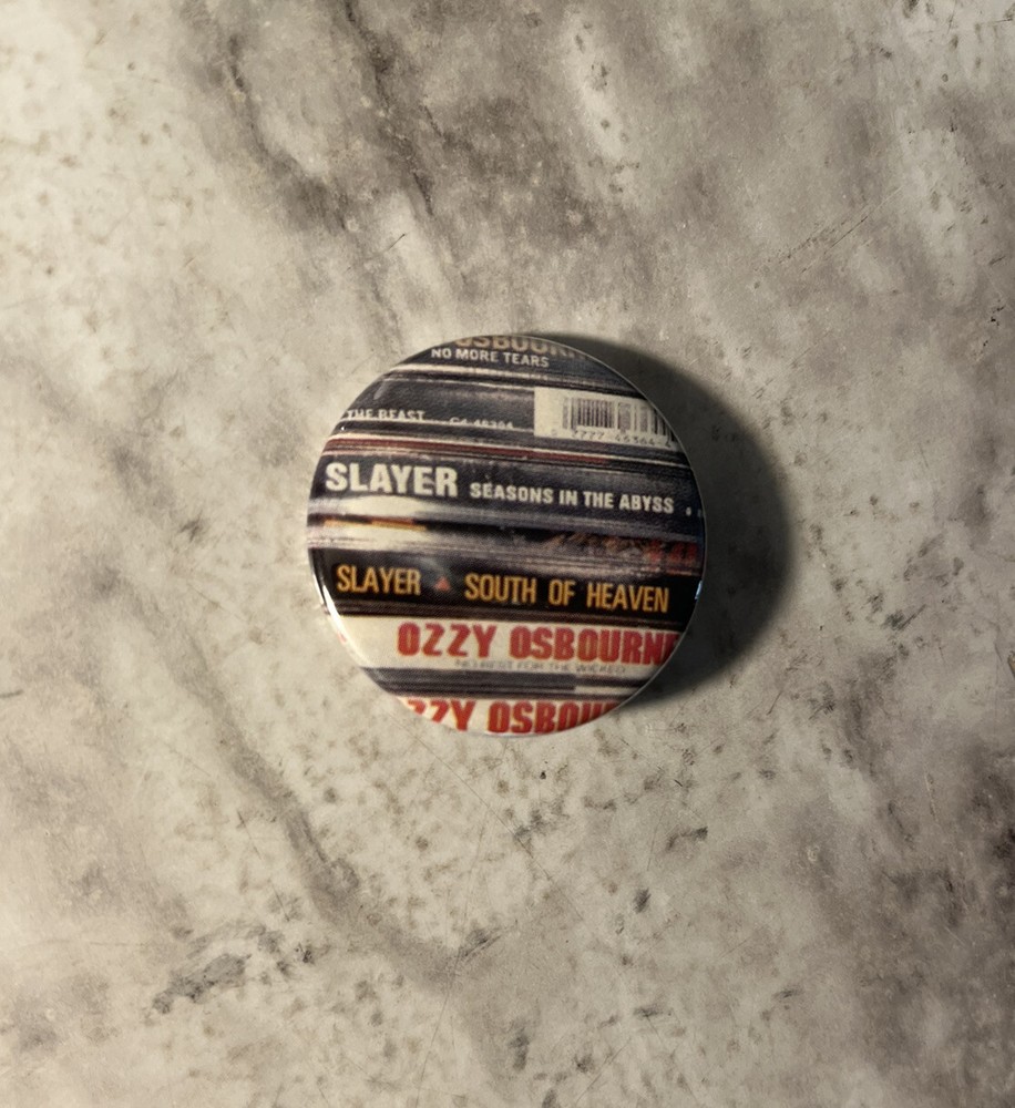 Ozzy Osborne Pinback Button.  Original Handmade 1.5” Button.