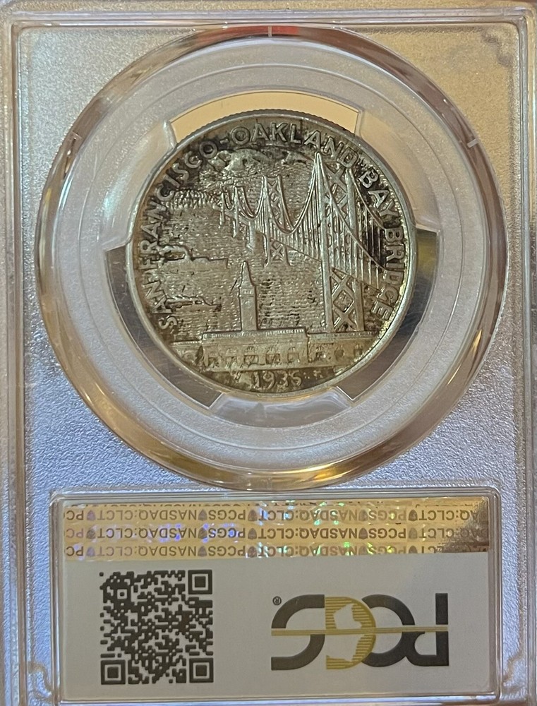 1936 S PCGS MS64 Bay Bridge Commemorative Silver Half Dollar
