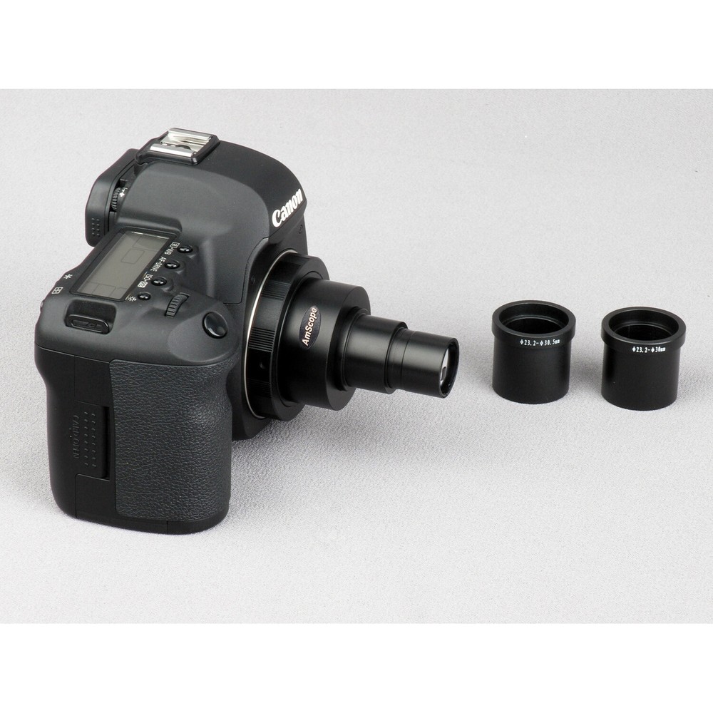 AmScope Canon & Nikon SLR/DSLR Camera Microscope Adapter 2X Magnification