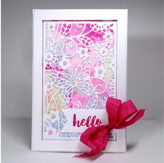 Rectangular Butterflies Metal Cutting Dies Craft Scrapbooking Stencil Decoration